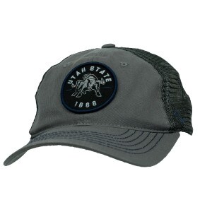 Utah State Aggie Bull 1888 Mesh Back Fabric Front Cap Hat
